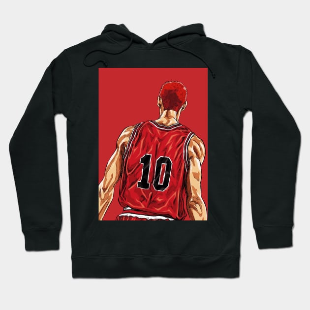 Slam Dunk Hanamichi Sakuragi vector Hoodie by syanart